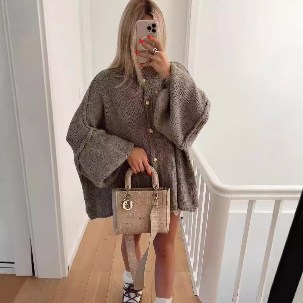 Sophie™ | Oversized vest met gouden knopen