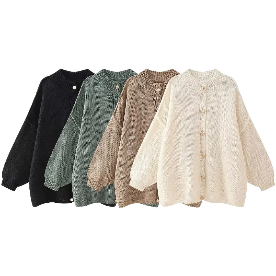 Sophie™ | Oversized vest met gouden knopen