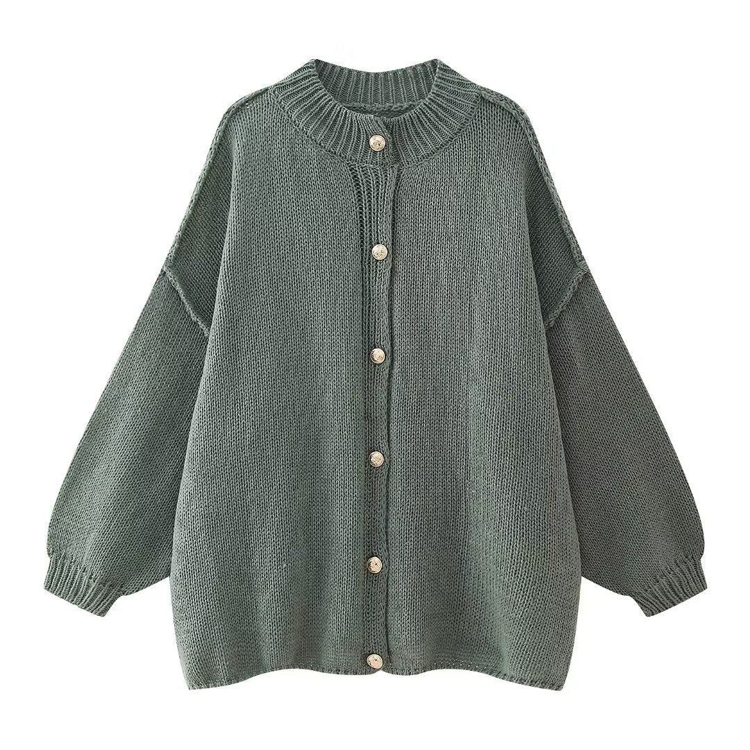 Sophie™ | Oversized vest met gouden knopen