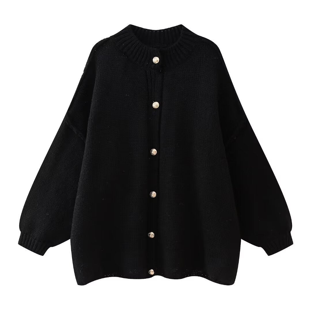 Sophie™ | Oversized vest met gouden knopen