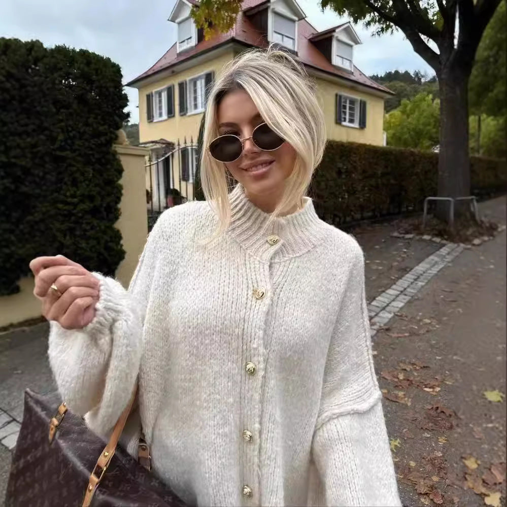 Sophie™ | Oversized vest met gouden knopen