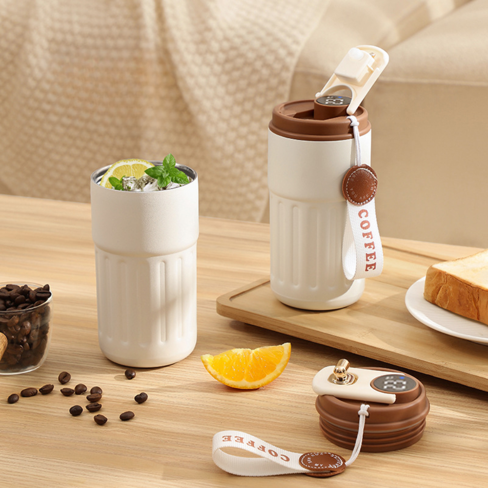 CozyCup™ | De Slimme Thermosbeker die Warmte en/of Kou Bewaakt