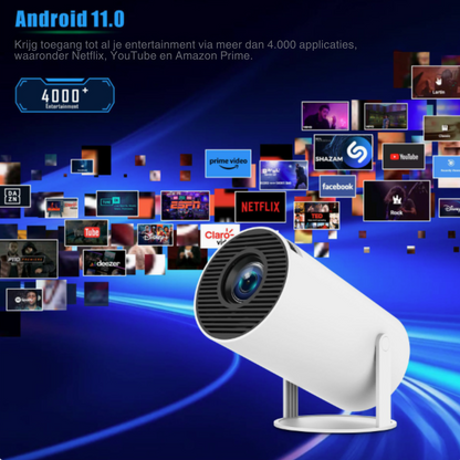 4K Android11 Projector | Mini Beamer Dual WiFi