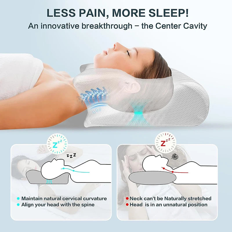 Memory Foam Cervical Pillow, 2 in 1 