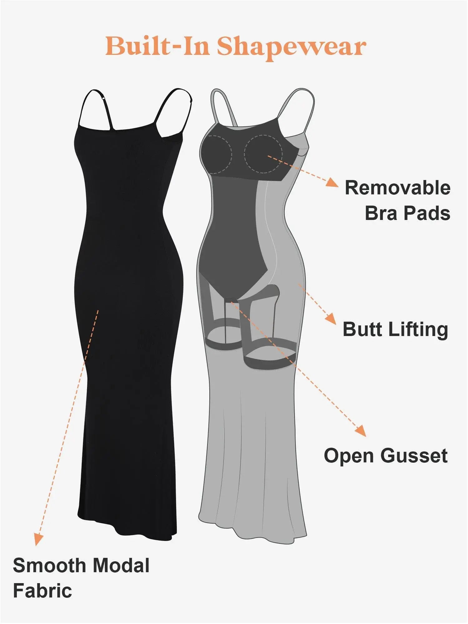 Kylie™ | Built-In Shapewear Lounge Dress