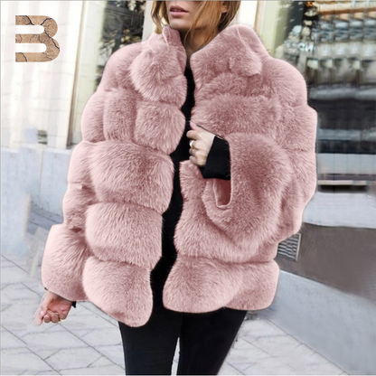 Faux Fox fur coat