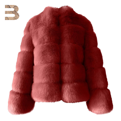 Faux Fox fur coat