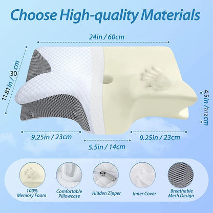 Memory Foam Cervical Pillow, 2 in 1 